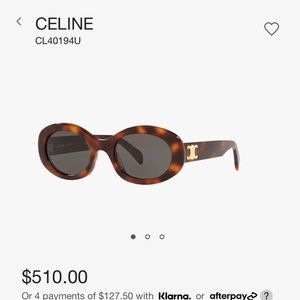 Brand new Celine Triomphe 01 oval sunglasses